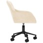 vidaXL Silla de oficina giratoria de terciopelo color crema vidaXL Silla de oficina giratoria de terciopelo color crema