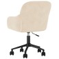 vidaXL Silla de oficina giratoria de terciopelo color crema vidaXL Silla de oficina giratoria de terciopelo color crema
