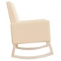 vidaXL Silla mecedora de tela crema vidaXL Silla mecedora de tela crema