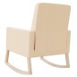 vidaXL Silla mecedora de tela crema vidaXL Silla mecedora de tela crema
