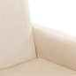 vidaXL Silla mecedora de tela crema vidaXL Silla mecedora de tela crema