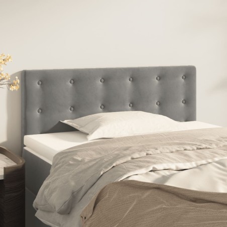 vidaXL Cabecero de terciopelo gris claro 100x5x78/88 cm