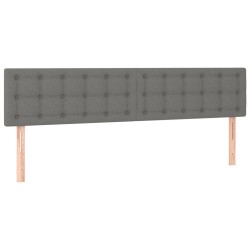 vidaXL Cabeceros 2 unidades de tela gris oscuro 100x5x78/88 cm