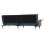 vidaXL Sofá cama con portavasos terciopelo azul vidaXL Sofá cama con portavasos terciopelo azul