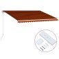 vidaXL Toldo retráctil automático naranja y marrón 500x300 cm vidaXL Toldo retráctil automático naranja y marrón 500x300 cm