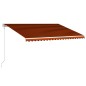 vidaXL Toldo retráctil automático naranja y marrón 500x300 cm vidaXL Toldo retráctil automático naranja y marrón 500x300 cm