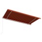 vidaXL Toldo retráctil automático naranja y marrón 500x300 cm vidaXL Toldo retráctil automático naranja y marrón 500x300 cm