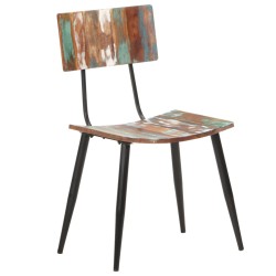 vidaXL Sillas de comedor 4 unidades madera maciza reciclada  