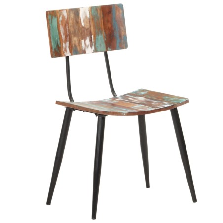 vidaXL Sillas de comedor 4 unidades madera maciza reciclada  