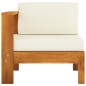 vidaXL Muebles de jardín 5 pzas cojines blanco crema madera de acacia vidaXL Muebles de jardín 5 pzas cojines blanco crema madera de acacia