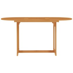 vidaXL Mesa de jardín de madera maciza de teca 150x90x75 cm
