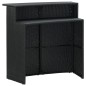 vidaXL Juego de muebles de bar de jardín de 5 piezas y cojines negro vidaXL Juego de muebles de bar de jardín de 5 piezas y cojines negro
