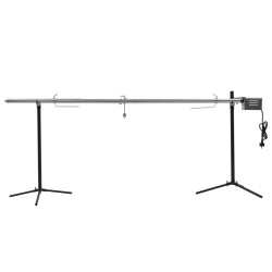 vidaXL Barbacoa grill automática motor acero inoxidable 207x45x81 cm  
