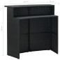 vidaXL Set muebles bar jardín 3 piezas y cojines ratán sintético negro vidaXL Set muebles bar jardín 3 piezas y cojines ratán sintético negro