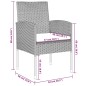 vidaXL Juego de comedor para jardín 7 piezas negro vidaXL Juego de comedor para jardín 7 piezas negro