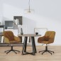 vidaXL Sillas de comedor giratorias 2 unidades terciopelo marrón vidaXL Sillas de comedor giratorias 2 unidades terciopelo marrón