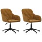 vidaXL Sillas de comedor giratorias 2 unidades terciopelo marrón vidaXL Sillas de comedor giratorias 2 unidades terciopelo marrón