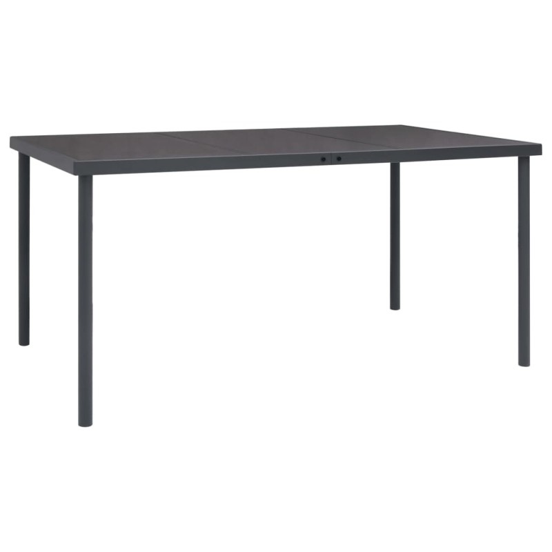 vidaXL Mesa de comedor de jardín acero gris antracita 150x90x74 cm vidaXL Mesa de comedor de jardín acero gris antracita 150x90x74 cm