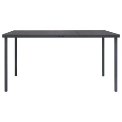vidaXL Mesa de comedor de jardín acero gris antracita 150x90x74 cm