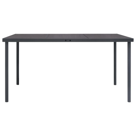 vidaXL Mesa de comedor de jardín acero gris antracita 150x90x74 cm