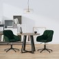 vidaXL Sillas de comedor giratorias 2 unidades terciopelo verde oscuro vidaXL Sillas de comedor giratorias 2 unidades terciopelo verde oscuro