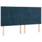 vidaXL Cabeceros 4 unidades de terciopelo azul oscuro 90x5x78/88 cm vidaXL Cabeceros 4 unidades de terciopelo azul oscuro 90x5x78/88 cm