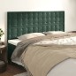 vidaXL Cabeceros 4 unidades de terciopelo verde oscuro 80x5x78/88 cm
