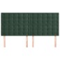 vidaXL Cabeceros 4 unidades de terciopelo verde oscuro 80x5x78/88 cm