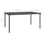 vidaXL Mesa de comedor de jardín acero gris antracita 150x90x74 cm vidaXL Mesa de comedor de jardín acero gris antracita 150x90x74 cm