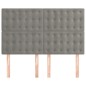 vidaXL Cabeceros 4 unidades terciopelo gris claro 72x5x78/88 cm vidaXL Cabeceros 4 unidades terciopelo gris claro 72x5x78/88 cm