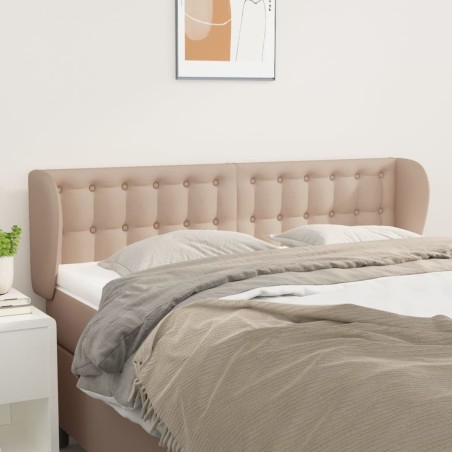 vidaXL Cabecero de cuero sintético color capuchino 147x23x78/88 cm
