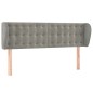vidaXL Cabecero de terciopelo gris claro 147x23x78/88 cm vidaXL Cabecero de terciopelo gris claro 147x23x78/88 cm