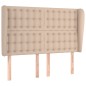 vidaXL Cabecero con orejas cuero sintético capuchino 147x23x118/128 cm vidaXL Cabecero con orejas cuero sintético capuchino 147x23x118/128 cm