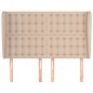 vidaXL Cabecero con orejas cuero sintético capuchino 147x23x118/128 cm vidaXL Cabecero con orejas cuero sintético capuchino 147x23x118/128 cm