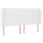 vidaXL Cabecero con orejas de cuero sintético blanco 163x23x118/128 cm vidaXL Cabecero con orejas de cuero sintético blanco 163x23x118/128 cm