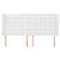 vidaXL Cabecero con orejas de cuero sintético blanco 163x23x118/128 cm vidaXL Cabecero con orejas de cuero sintético blanco 163x23x118/128 cm