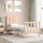 vidaXL Estructura de cama individual con cabecero madera maciza vidaXL Estructura de cama individual con cabecero madera maciza