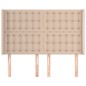 vidaXL Cabecero con orejas cuero sintético capuchino 147x16x118/128 cm vidaXL Cabecero con orejas cuero sintético capuchino 147x16x118/128 cm
