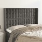 vidaXL Cabecero con orejas de terciopelo gris oscuro 147x16x118/128 cm vidaXL Cabecero con orejas de terciopelo gris oscuro 147x16x118/128 cm