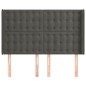 vidaXL Cabecero con orejas de terciopelo gris oscuro 147x16x118/128 cm vidaXL Cabecero con orejas de terciopelo gris oscuro 147x16x118/128 cm