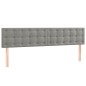 vidaXL Cabecero con LED de terciopelo gris claro 160x5x78/88 cm