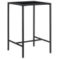 vidaXL Mesa alta de jardín ratán sintético y vidrio negro 70x70x110 cm vidaXL Mesa alta de jardín ratán sintético y vidrio negro 70x70x110 cm