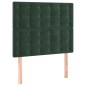 vidaXL Cabecero con luces LED terciopelo verde oscuro 80x5x118/128 cm vidaXL Cabecero con luces LED terciopelo verde oscuro 80x5x118/128 cm