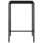 vidaXL Mesa alta de jardín ratán sintético y vidrio negro 70x70x110 cm vidaXL Mesa alta de jardín ratán sintético y vidrio negro 70x70x110 cm