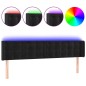 vidaXL Cabecero con LED de terciopelo negro 163x16x78/88 cm vidaXL Cabecero con LED de terciopelo negro 163x16x78/88 cm