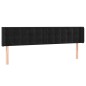 vidaXL Cabecero con LED de terciopelo negro 163x16x78/88 cm vidaXL Cabecero con LED de terciopelo negro 163x16x78/88 cm