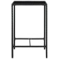 vidaXL Mesa alta de jardín ratán sintético y vidrio negro 70x70x110 cm vidaXL Mesa alta de jardín ratán sintético y vidrio negro 70x70x110 cm