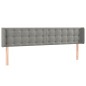 vidaXL Cabecero con LED de terciopelo gris claro 163x16x78/88 cm vidaXL Cabecero con LED de terciopelo gris claro 163x16x78/88 cm