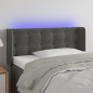 vidaXL Cabecero con LED de terciopelo gris oscuro 103x16x78/88 cm vidaXL Cabecero con LED de terciopelo gris oscuro 103x16x78/88 cm
