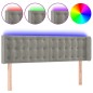 vidaXL Cabecero con LED de terciopelo gris claro 147x16x78/88 cm vidaXL Cabecero con LED de terciopelo gris claro 147x16x78/88 cm
